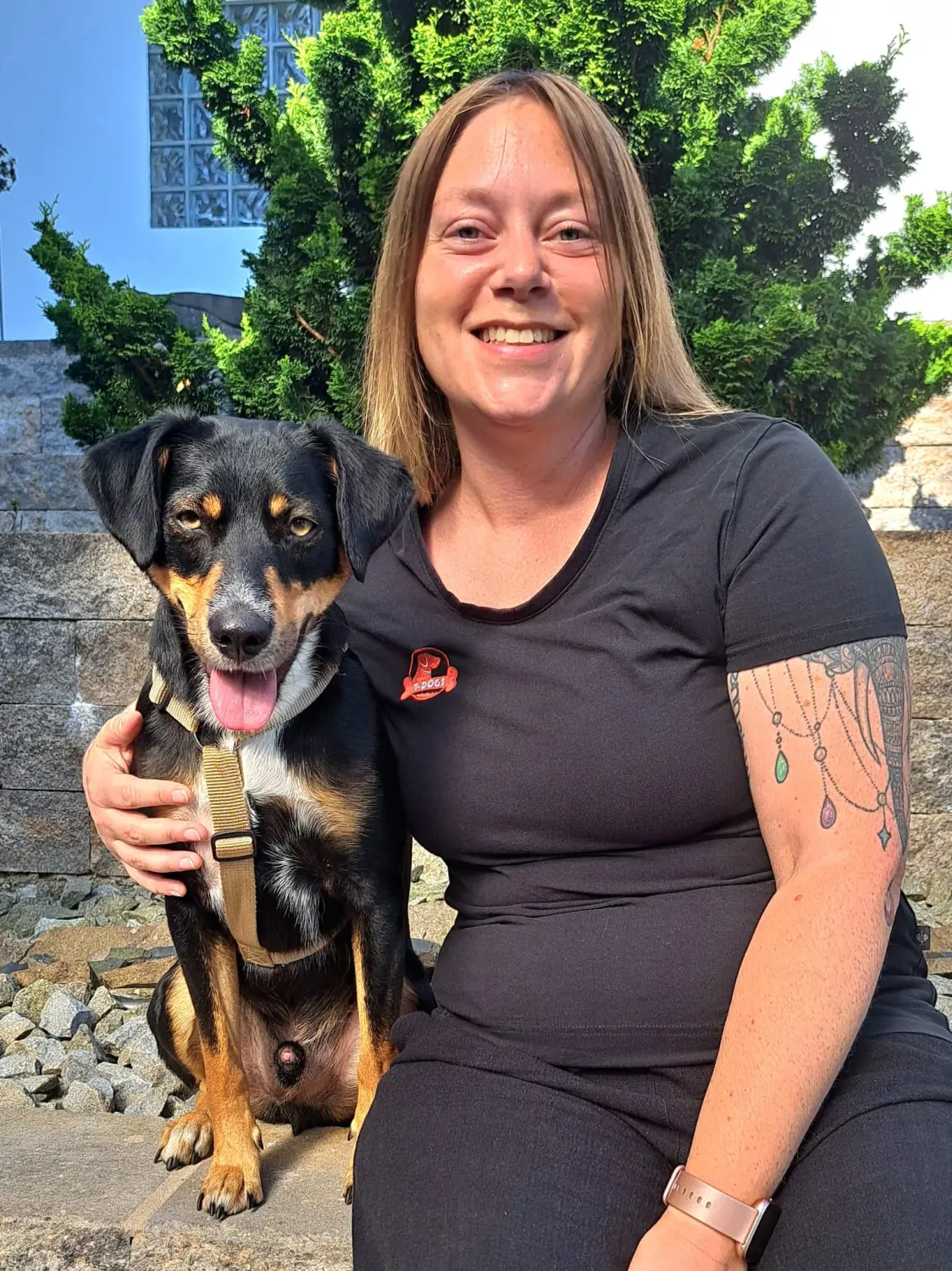Kathleen mit Hund